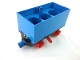 Part No: 3443c09  Name: Train Battery Box Car with Three Contact Holes, Red Switch Lever, Blue and Red Magnets, and Red Wheels