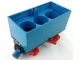 Lot ID: 341232600  Part No: 3443c10  Name: Train Battery Box Car with Two Contact Holes, Red Switch Lever, Blue and Red Magnets, and Red Wheels