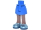 Part No: 35216ac00pb034  Name: Mini Doll Hips and Skirt with Molded Medium Brown Legs and Printed Metallic Light Blue Shoes with Dark Blue Laces and Soles Pattern - Thin Hinge