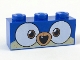 Part No: 3622pb091  Name: Brick 1 x 3 with Dog Face Wide Dark Orange Eyes, Medium Nougat Muzzle, Open Mouth with 1 Tooth Pattern