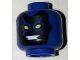 Part No: 3626cpb1621  Name: Minifigure, Head Alien Mask Black with Yellow Eyes and White Teeth Pattern (Blue Beetle) - Hollow Stud