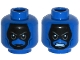 Part No: 3626pb1162  Name: Minifigure, Head Dual Sided Alien Black Face, Gray Eyebrows, Angry, Mouth Closed / Bared Teeth Pattern