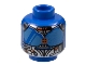Part No: 3626px79  Name: Minifigure, Head Alien with Blue Eye Mask Large, Red Dot Pattern