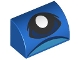 Part No: 37352pb053  Name: Slope, Curved 1 x 2 with Bottom Stud Holder with Dark Blue Eye and Medium Azure Mouth Pattern (SW Grogu Frog Eye)