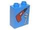 Part No: 4066pb144  Name: Duplo, Brick 1 x 2 x 2 with Electric Drill and Wrench Pattern