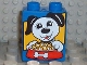 Part No: 4066pb369  Name: Duplo, Brick 1 x 2 x 2 with Dog and Food Bowl Pattern
