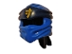Part No: 40925pb10  Name: Minifigure, Headgear Ninjago Wrap Type 4 with Molded Dark Blue Headband and Printed Yellow Ninjago Logogram Letter J Pattern