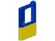 Part No: 4182p01  Name: Door 1 x 4 x 5 Train Right, Thin Support at Bottom with Yellow Bottom Half Pattern