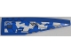 Part No: 42060pb33  Name: Wedge 12 x 3 Right with Silver Vents and 'CAUTION' on Blue and White Camouflage Pattern (Sticker) - Set 8118