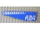 Part No: 42061pb15  Name: Wedge 12 x 3 Left with White Hash Lines and 'A.04' Pattern (Stickers) - Set 7709