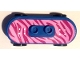 Part No: 42511c01pb18  Name: Minifigure, Utensil Skateboard Deck with Magenta and Bright Pink Tiger Stripes Pattern (Sticker) with Black Wheels (42511pb18 / 2496) - Set 41058