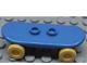 Part No: 42511c02  Name: Minifigure, Utensil Skateboard Deck with Yellow Wheels (42511 / 2496)