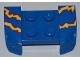 Lot ID: 228648501  Part No: 44674pb15  Name: Vehicle, Mudguard 2 x 4 with Headlights Overhang with Electric Sparks on Blue Background Pattern on Both Sides (Stickers) - Set 8303