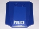 Part No: 45677pb097  Name: Wedge 4 x 4 x 2/3 Triple Curved with White 'POLICE' on Blue Background Pattern (Sticker) - Set 4438