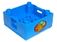 Part No: 47423px9  Name: Duplo Container Box 4 x 4 with Studs on Corners with Box and Arrows and Globe Pattern on Both Sides