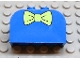 Part No: 4744px8  Name: Slope, Curved 4 x 2 x 2 Double with Four Studs with Green Bow Tie Pattern