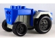 Part No: 4818c05  Name: Duplo Farm Tractor with Black Wheels, Light Gray Engine and Fenders, and Light Gray Hitch