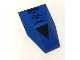 Part No: 4856bpb001  Name: Wedge 6 x 4 Triple Inverted with Connections between 4 Studs with Black Triangle on Blue Background Pattern (Sticker) - Set 70668