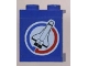 Part No: 4864apb006R  Name: Panel 1 x 2 x 2 - Solid Studs with Space Shuttle and Blue and Red Semicircles on White Circle Background Pattern Model Right Side (Sticker) - Set 6544