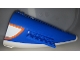 Part No: 54701c06pb01  Name: Aircraft Fuselage Aft Section Curved with White Base with Orange, Light Bluish Gray and White Pattern on Both Sides (Stickers) - Set 60104