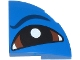 Part No: 5852pb01L  Name: Slope, Curved 2 x 2 x 2/3 Corner Round with Dark Blue Eyebrow and Eye with Reddish Brown Iris and Black Pupil Pattern Model Left Side