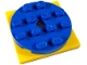 Part No: 60474c04  Name: Turntable 4 x 4 x 2/3 with Yellow Square Base, Free-Spinning (60474 / 61485)