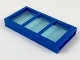 Part No: 6160c03  Name: Window 1 x 4 x 6 with 3 Panes with Fixed Trans-Light Blue Glass