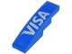 Part No: 61678pb194R  Name: Slope, Curved 4 x 1 with Silver 'VISA' Logo Pattern Model Right Side (Sticker) - Set 77246