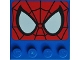 Part No: 6179pb096  Name: Tile, Modified 4 x 4 with Studs on Edge with Spider-Man Eyes Pattern