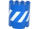 Part No: 6259pb022  Name: Cylinder Half 2 x 4 x 4 with Blue and White Danger Stripes Pattern (Sticker) - Set 70814