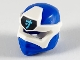 Part No: 65072pb01  Name: Minifigure, Headgear Ninjago Wrap Type 6 with White Mask, Medium Azure J Symbol on Black Pattern
