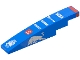 Lego part: Slope, Curved 6 x 1 with Red Stripe, White 'VISA', 'CashApp', 'RAVENOL', 'PIRELLI', 'ORLEN' and 'RB' Logos, Silver Bull on Both Sides Pattern
