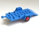 Part No: 817c01  Name: Vehicle, Trailer Base 4 x 8 Bed with Red Wheels and Tires