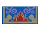Part No: 87079pb0192  Name: Tile 2 x 4 with Gold, Red and Lavender Oriental Rug Pattern