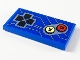 Part No: 87079pb0679  Name: Tile 2 x 4 with Arcade Game Controls, Black Directional Pad, Yellow and Red Buttons, and Dark Bluish Gray Lines Pattern (Sticker) - Set 71715