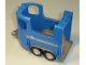 Part No: 87657c01pb01  Name: Duplo Horse Trailer with Dark Bluish Gray Base and Silver Stripes and Horse Head Pattern