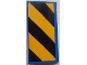 Part No: 88930pb042L  Name: Slope, Curved 2 x 4 x 2/3 with Bottom Tubes with Black and Yellow Danger Stripes Pattern Model Left Side (Sticker) - Set 60052