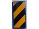 Part No: 88930pb042R  Name: Slope, Curved 2 x 4 x 2/3 with Bottom Tubes with Black and Yellow Danger Stripes Pattern Model Right Side (Sticker) - Set 60052