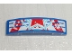 Part No: 93273pb035  Name: Slope, Curved 4 x 1 x 2/3 Double with Red Star Lower Half Pattern (Sticker) - Set 9094