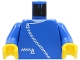 Part No: 973p0ac01  Name: Torso Jacket with White Zippers and Neck Pattern / Blue Arms / Yellow Hands