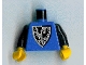 Part No: 973pb0297c01  Name: Torso Castle Black Falcon with Shield Bottom Pointed Pattern / Black Arms / Yellow Hands