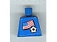 Lot ID: 323944425  Part No: 973pb0818  Name: Torso Soccer American Flag Sticker Front, Black Number Sticker Back Pattern (specify number in listing)
