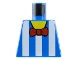 Lot ID: 242876634  Part No: 973pb0947  Name: Torso Shirt with White Vertical Stripes, Red Bow Tie, Yellow Neck Pattern