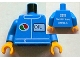Lot ID: 329841744  Part No: 973pb1173c01  Name: Torso Octan Logo and Upright Font 'OIL' on Front, '2011 The LEGO Store Sunrise, FL' on Back Pattern / Blue Arms / Yellow Hands