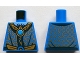 Part No: 973pb1334  Name: Torso Robe with Gold and Dark Blue Collar and Dark Azure Round Jewel (Chi) Pattern