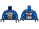 Part No: 973pb1728c01  Name: Torso Armor Plate with Straps and Nova Corps Markings Pattern / Blue Arms / Dark Bluish Gray Hands
