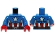 Lot ID: 367190795  Part No: 973pb1749c01  Name: Torso Muscles Outline with White Star, Red and White Stripes and Brown Utility Belt Pattern / Blue Arms / Red Hands
