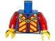 Part No: 973pb1876c01  Name: Torso Castle King Jacket with Red and Yellow Chevrons and Gold Chain Pattern / Red Arms / Yellow Hands