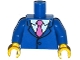 Part No: 973pb1994c01  Name: Torso Simpsons Jacket, White Shirt and Dark Pink Tie Pattern / Blue Arms / Yellow Hands