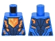 Lot ID: 234483801  Part No: 973pb2239  Name: Torso Nexo Knights Armor with Orange and Gold Circuitry and Falcon on Pentagonal Shield Pattern